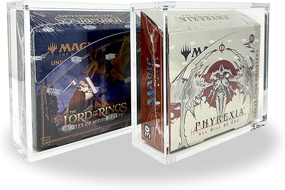 Deluxe Acrylic Case for Magic Collector Booster Boxes | Magnetic Easy Top Loading | Thick 6mm Protection | 2 Pack