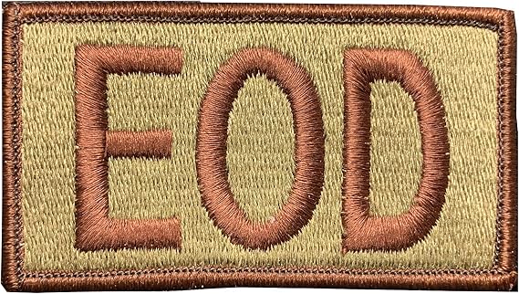 US Air Force EOD Ordnance Disposal OCP Spice Brown Brassard Patch with Hook Fastener