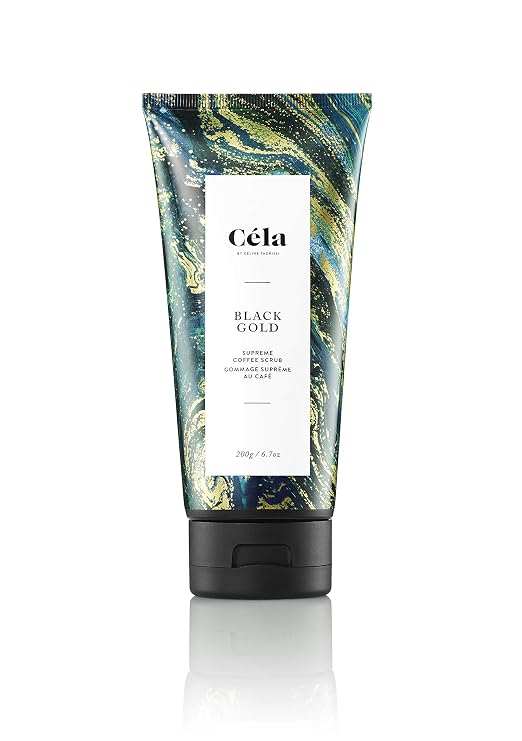 Cela Black Gold Coffee Body Scrub | 6.7 oz Sugar Scrub Exfoliating Body Scrub for Smooth, Glowing Skin Moisturizing Coffee Scrub, Spa Body Polish