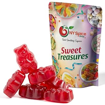 NY Spice Shop Wild Cherry Gummy Bears - 1 Pound Chewy Whild Gummies Bears - Cherry Gummies for Snacking, Gift Bags, Dessert Tables, Candy Bowls & Holiday Party Displays