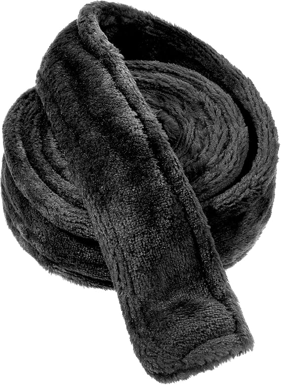 oruola Black Robe Tie Replacement,Black Bath Robe Belt,180 x 4.5 cm/70.87 x 1.77 In Bathrobe Belt, Unisex Flannel Hotel Thick Waist Belts Soft Pajamas Ties