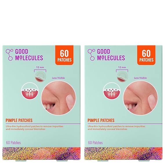 Good Molecules Pimple Patches, Hydrocolloid Patches, 120 Count (60 x 2)