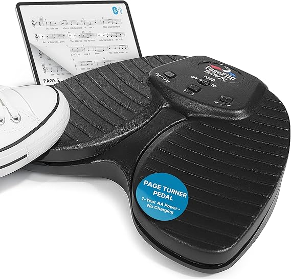 PageFlip Butterfly Bluetooth Page Turner Pedal Silent, Rugged Foot Pedal Page Turner for iPad, Android & PC Hands-Free Sheet Music Control Works with forScore, OnSong, MobileSheets and 100+ more