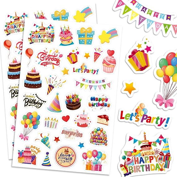 Happy Birthday Stickers for Kids Adults