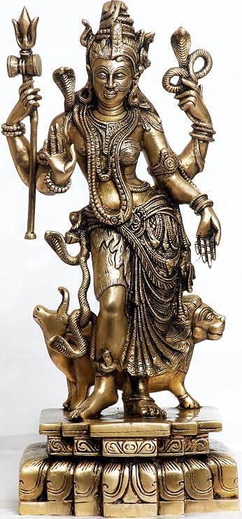 Exotic India Ardhanarishvara - Brass Statue