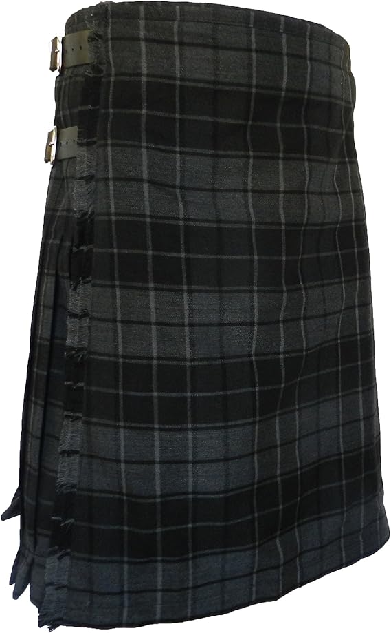 UT Kilts Scottish Kilt for Men 100% Wool Tartan Kilt Gray Highlander