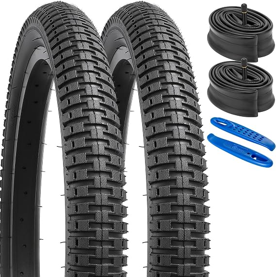 YUNSCM 2-PCS 20" Bike Tires 20x2.125/57-406 Compatible with 20 x 2.125 20 2.125 All-Terrain BMX Bike Bicycle Tires (Y-1106)