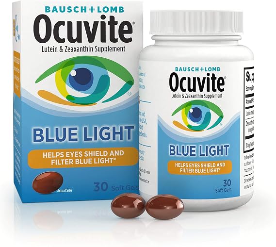 Ocuvite Blue Light Eye Vitamins Lutein & Zeaxanthin Supplement, 30 Softgels