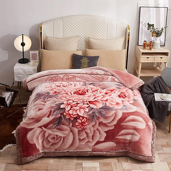 Mink Blanket, Plush Fleece Blanket,Raschel Flannel Blanket,Soft and Warm, Thick,for Autumns,Winter,Bed,Home,Gifts(Size:150x200cm,Color:A)