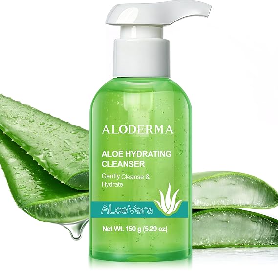 Aloderma Hydrating Face Cleanser, Aloe Face Wash for Dry Skin, 5.29 oz