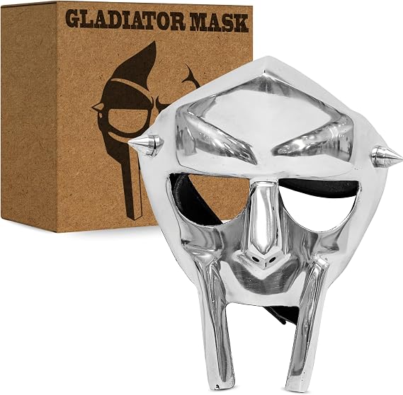 Full Size Gladiator DOOM Mask Wearable Hand-forged Medieval Authentic Cast Aluminum Armor Replica for Halloween Cosplay, LARP, Fair & Collectors