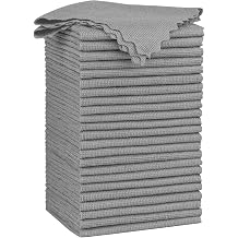 Orighty Cleaning Cloths 12x12 inch, Pack of 24, Highly Absorbent Microfiber Cleaning Supplies, Lint Free Cloths for Multiple-use, Powerful Cleaning Rags for House, Kitchen, Car Care (Grey)