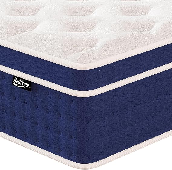 King Size Mattresses 31.5cm, 12.2 Inch Innerspring Medium Firm Mattress 5FT with Pocket Spring and Breathable Foam For Cool Comfort Sleep, Hybrid King Size Mattress (150x200x31.5cm)