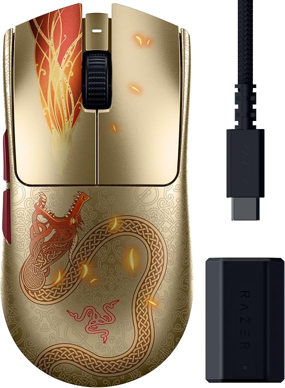Razer Viper V3 Pro Counter-Strike 2 Dragon Lore - Ultra-lightweight wireless esports gaming mouse - 55g - 8K HyperPolling - Pro Sensor 35K DPI - 2,4 GHz HyperSpeed - 95 hours - PC/Mac | Dragon Lore