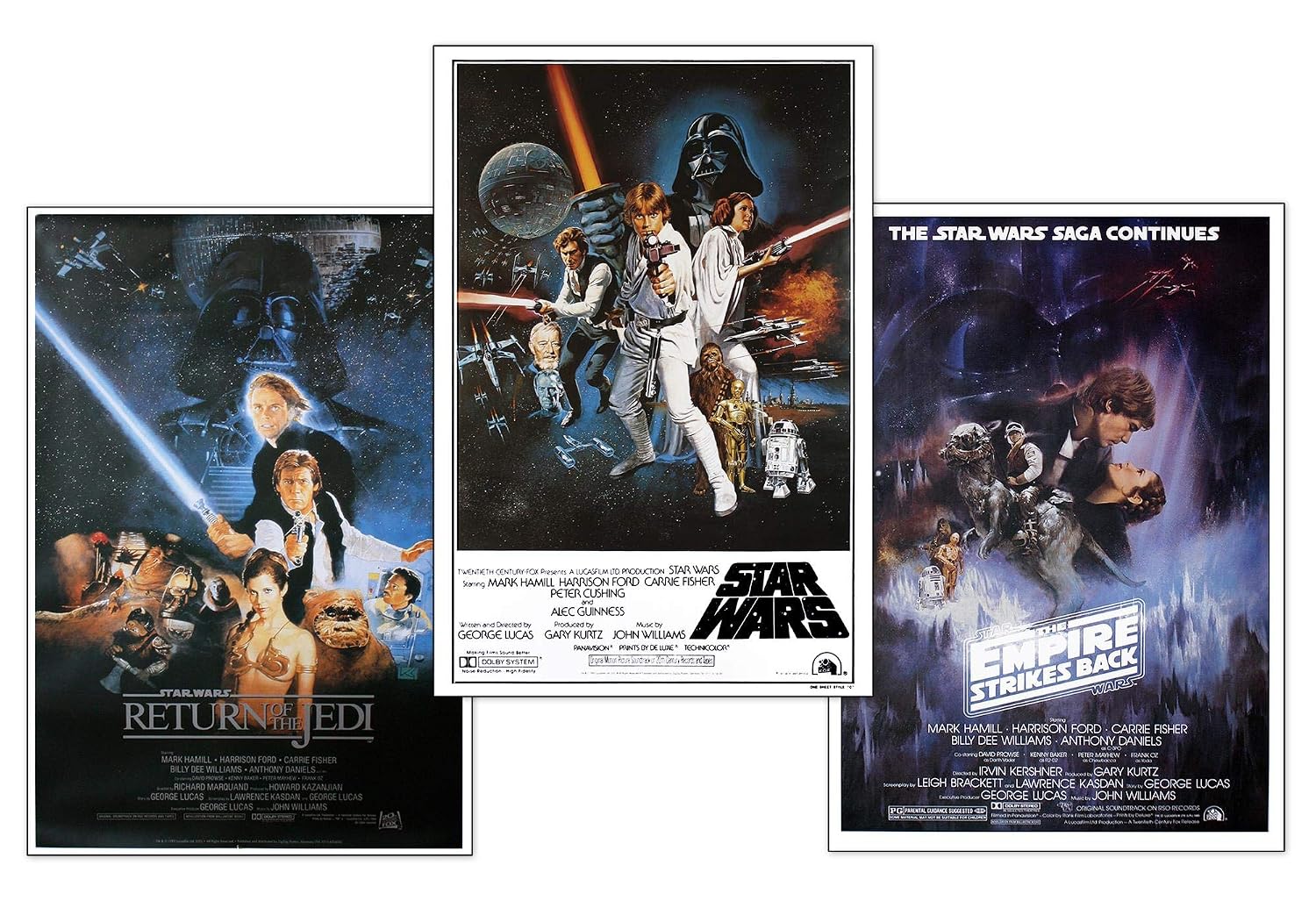 Close Up Star Wars Poster Set Episode IV - VI (61 cm x 91.5 cm)