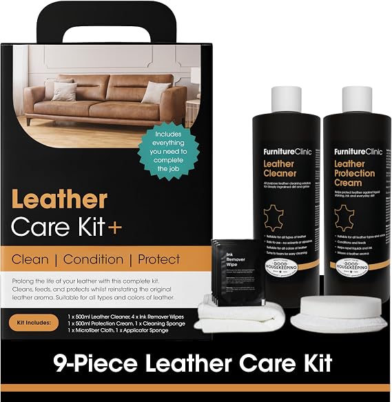 Furniture Clinic Large Leather Care Kit, For Cleaning & Protection