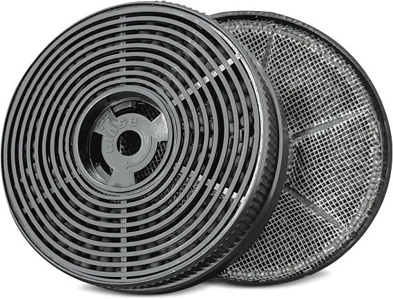 FIREGAS Range Hood Filter CC110 Charcoal Filter, Replacement Carbon Filter for Ductless Ventilation, Easy Installation (2-Pcs)