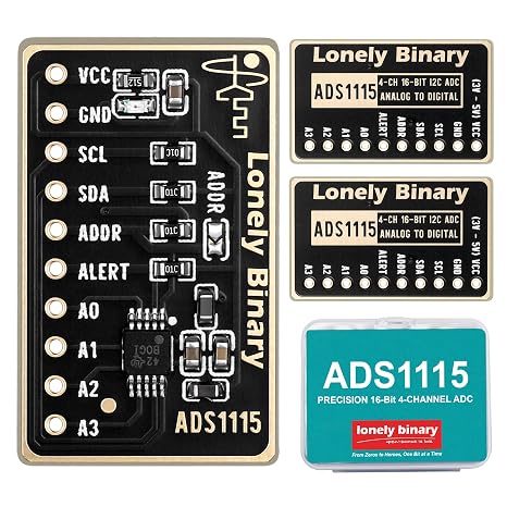 ロンリーバイナリ3パックADS1115 16ビットADC I2CモジュールArduino&ESP32用