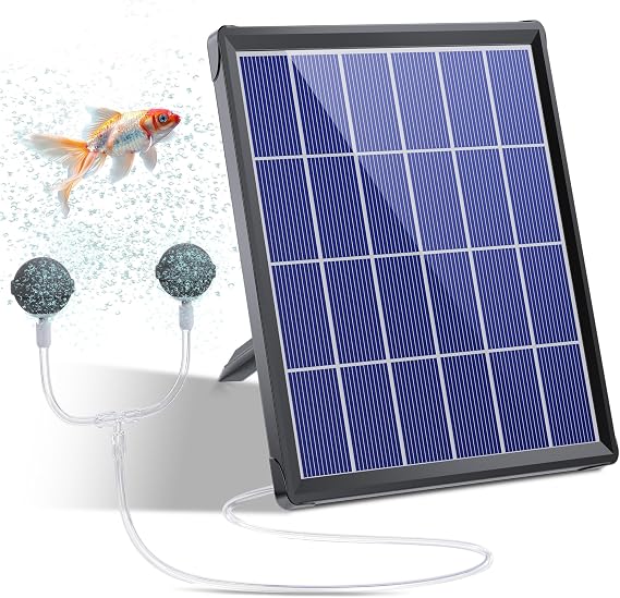 Biling Solar Pond Aerator Portable Design with Battery Backup Outdoor Use