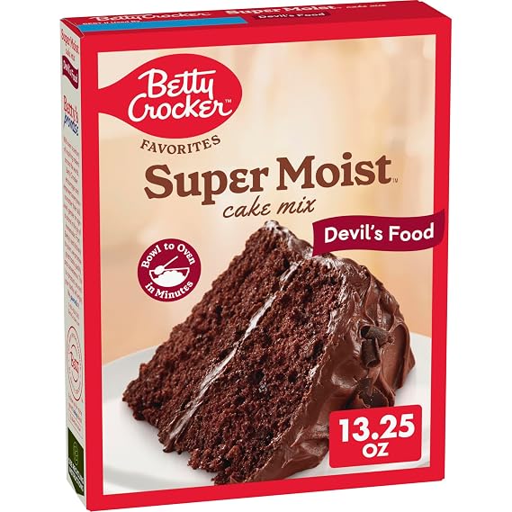 Betty Crocker, Super Moist, Devil's Food Cake Mix, 13.25 oz