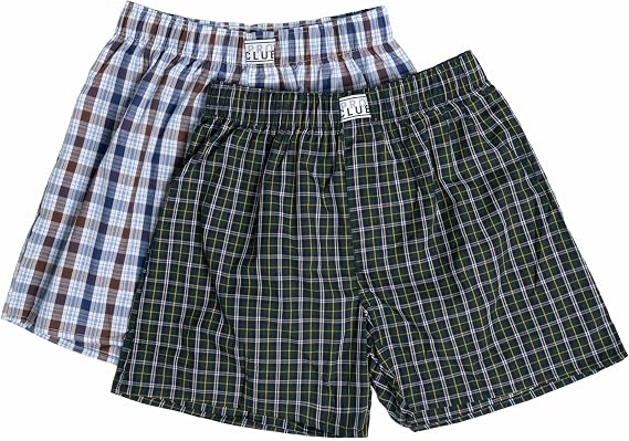 Pro Club Men's 2-Pack Classic Woven Boxers, Mix Colors
