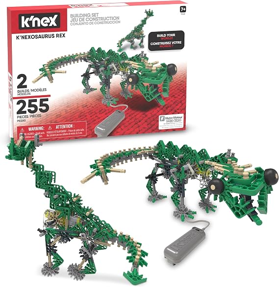 K'NEX - K'NEXosaurus Rex, Motorized Dinosaur Set 255 Pieces, STEM Building, Engineering Play, Kid Construction Set Ages 7+