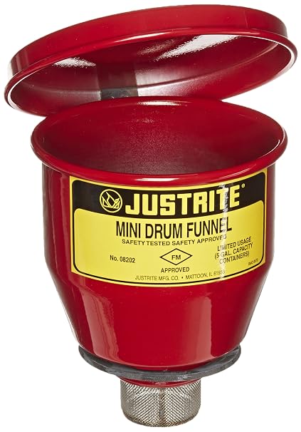Justrite Mini-Drum Safety Funnel 4-1/2 in