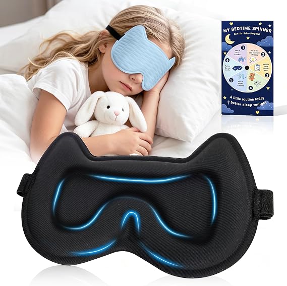 Kids Sleep Mask, 3D Contoured Kids Eye Mask for Sleeping