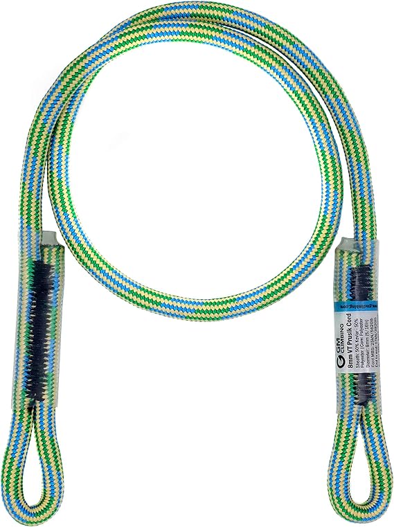 GM CLIMBING 8mm (5/16in) VT Prusik Swen Eye-to-Eye Pre-Sewn Heat Resistant Friction Hitch Cord Kevlar & Polyester 30inch