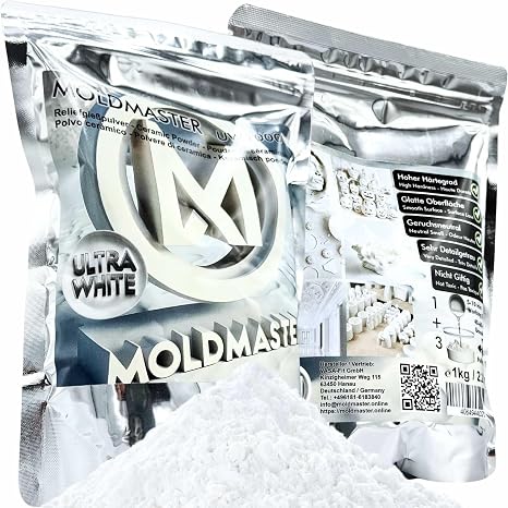 Dipoxy MoldMaster Casting Powder White Relief Casting Powder 20 kg for Detailed Reliefs, Art and Craft Projects, Quick Drying, Non-Toxic, Versatile Use