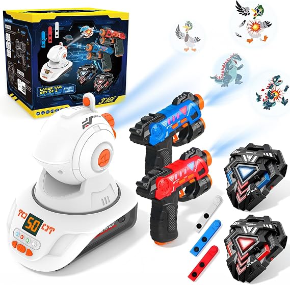 Laser Tag Guns Set of 4 with Vest Laser Tag Guns Toys for Kids Adults Laser Tag Set of 4 Lazer Tag Game Set 4 Players Indoor Outdoor Toys Gifts for 6 7 8 9 10 11 12+ Year Old Boys Laser Tag