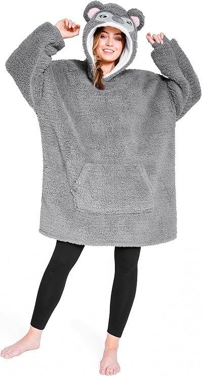 CityComfort Oversized Blanket Hoodie for Women Men and Teens, Fleece Wearable Blanket with Sleeves, Soft Warm Snuggle Blanket