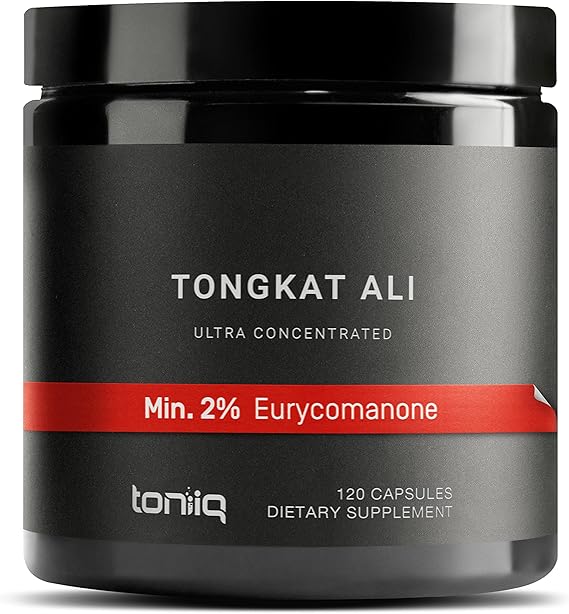 Tongkat Ali Ultra High Potency 200:1 Extract with 2% Eurycomanone | Extra Strength Longjack Root - Third-Party Lab Tested - 120 Capsules