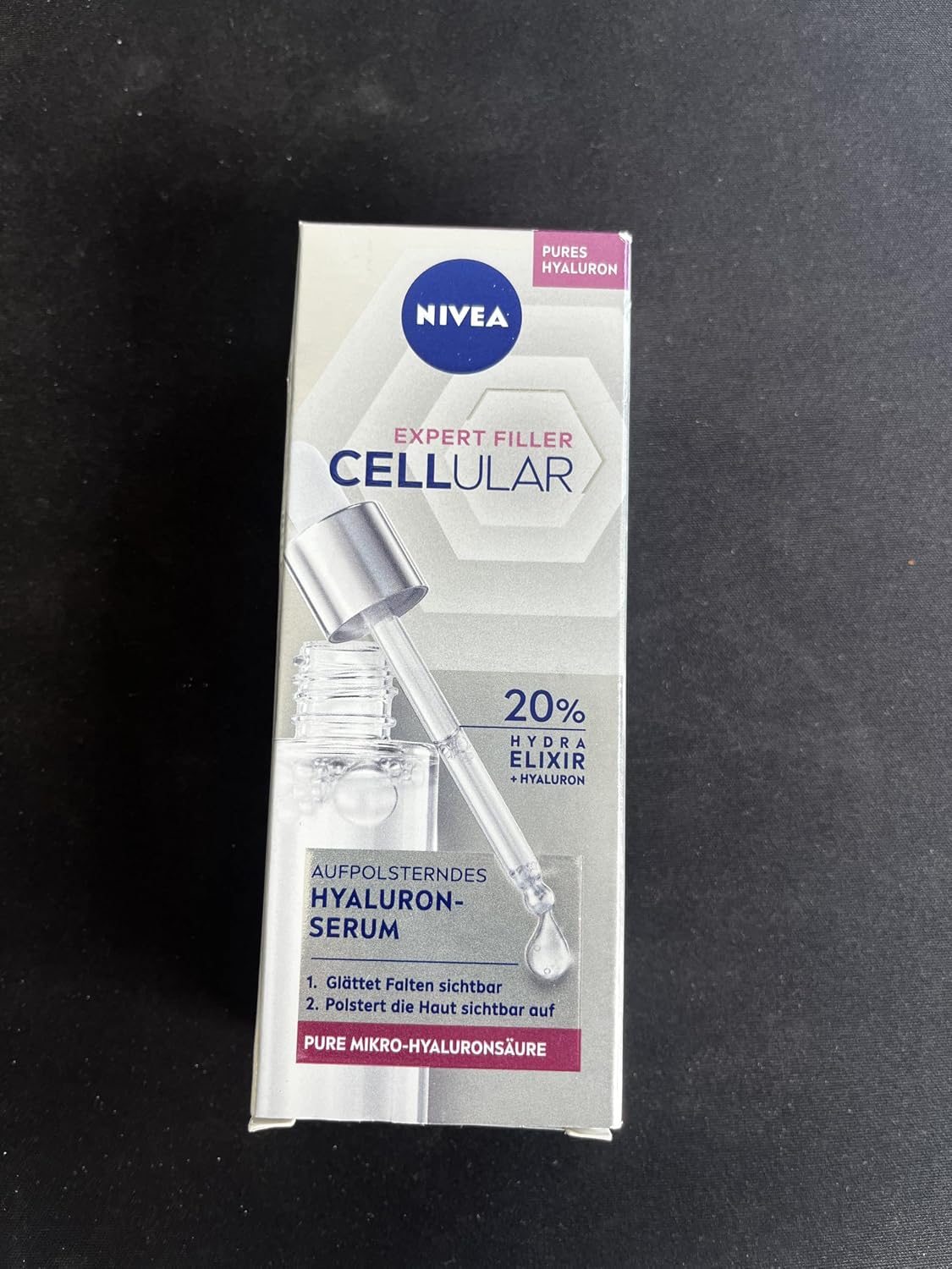 NIVEA Cellular Expert Filler Hyaluronic Replumping Serum – Advanced Lightweight Facial Treatment with Pure Micro-Hyaluronic Acid & Glycerin for Smooth, Radiant, Hydrated Skin, 30 ml