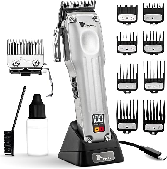 Fagaci Professional Hair Clippers Men Cordless, 2 Blades Fade & Taper