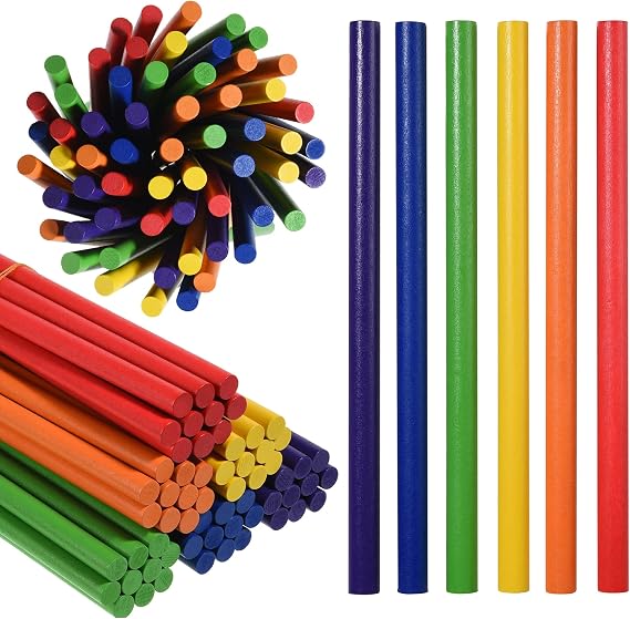 60 Pack Rhythm Sticks for Kids, 12 Inch Wood Lummi Sticks Music Percussion Sticks, 6 Colors