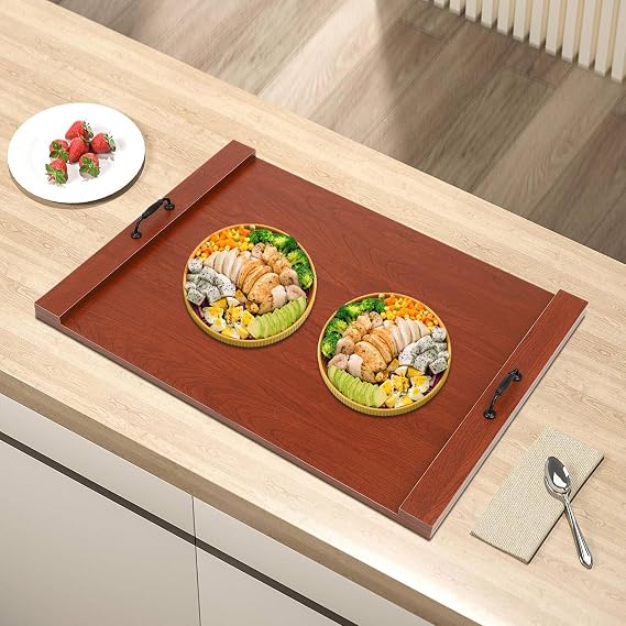 Noodle Board Stove Cover With Sturdy Handle Stove Top Covers For Electric Stove Top Covers For Gas Burners Wooden Stove Top Cover RV Sink Cover,30 X 22 X 2.5inch