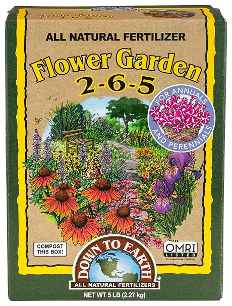 Down To Earth All Natural Fertilizers Organic Flower Garden - 2-6-5, 5 lb