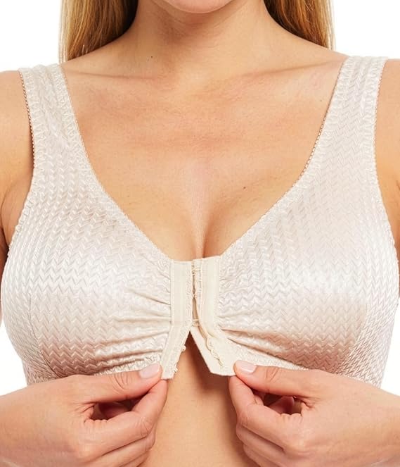 Carole Martin Comfort Front Closure Bras for Women, Wireless Sleep Bras