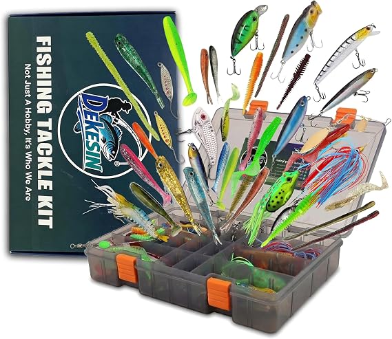 Elite Series Bass Fishing Tackle Box Kit - All-in-One Lure Set