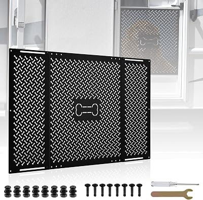 Kohree RV Screen Door Protector, Unique Bone Design RV Entry Screen Door Grille for Dogs, Adjustable Camper Screen Door Protector from 18.2 to 31.8"
