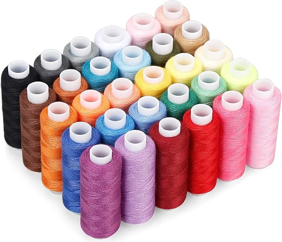 CiaraQ Sewing Thread Kit, 30 Colors Polyester 250 Yards per Spool