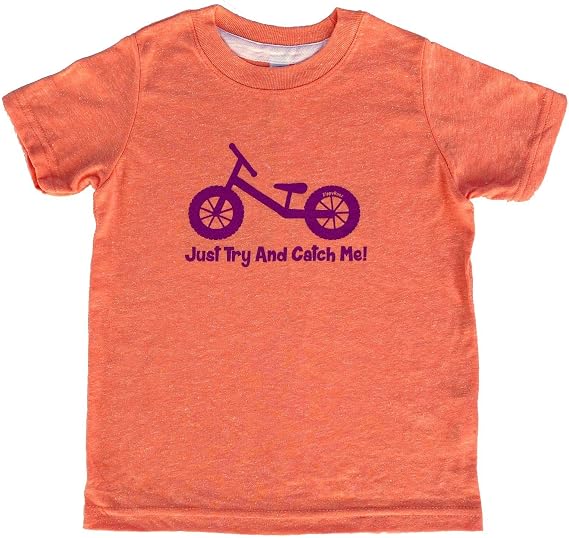 ZippyRooz Boys & Girls Toddler & Little Kids Balance Bike Tee Shirt Just Try and Catch Me!