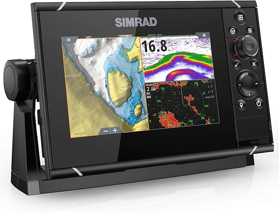 Simrad NSS evo3: 7-inch Navigation Display with GPS, SolarMAX Display and C-MAP Insight Pro Charts Installed.