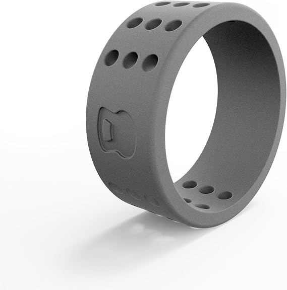 QALO Men's Functional Silicone Rings with Ring Storage Pouch, Perforated Classic & Q2X Collection