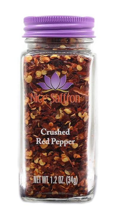 Crushed Red Pepper 2 oz (56 g) | Seasoning Great for Seafood, Pizza, Pasta, Dips and Marinades | 100% all Natural |Dried and Crushed