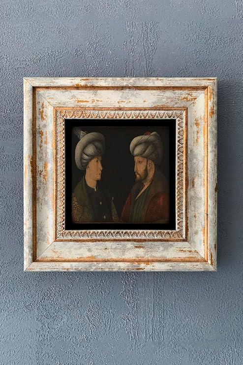 Oscar Stone Decor Fatih Sultan Tek Tablosu Çerçeveli Taş Duvar Dekoru 20X20 Cm-Wall Decor Cdd-40-1091
