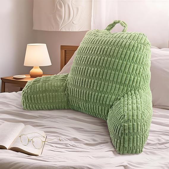 Reading Pillow, Backrest Support for Sitting Up Comfortably, Ideal for Bed Rest, Reading, Watching TV, Couch Lounging, Dorm Room Essentials, Adult Floor Cushion, and Relaxation Chair