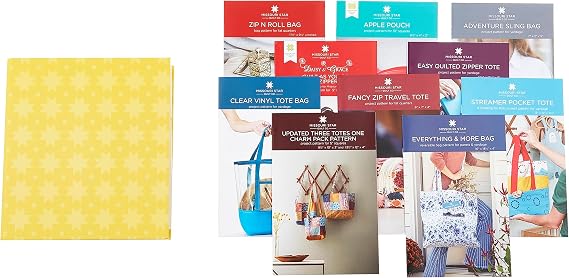 Missouri Star Bags & Totes Sewing Patterns - Set of 10 Patterns with Storage Binder - Easy to Use How to Sew Guides for Quilting Projects