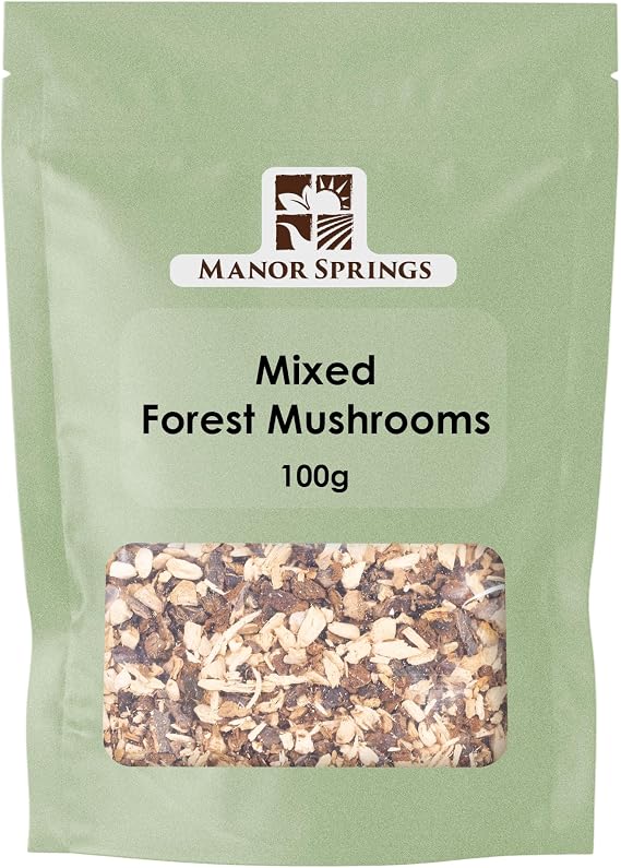 Dried Forest Mix Mushrooms (Porcini, Slippery Jack & Shiitake Mushrooms) 100g by Manor Springs